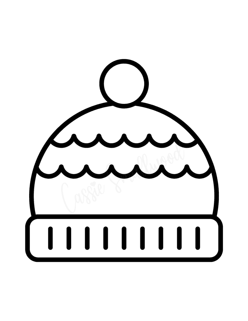 17 cute winter hat templates and coloring pages - cassie smallwood